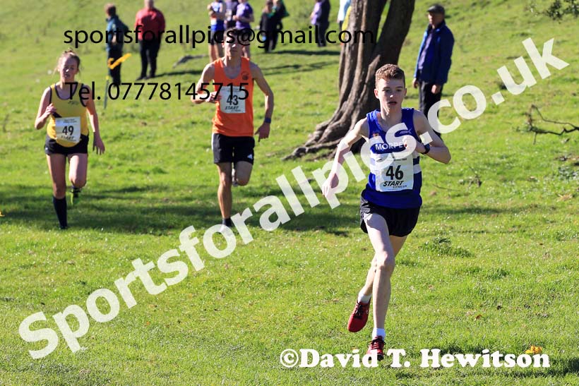 Mens under-17s, 2022 NECAA Cross Country Relays, Thornley Hall Farm, Peterlee, County Durham, October 15th. Photo: David T. Hewitson/Sports for All Pics